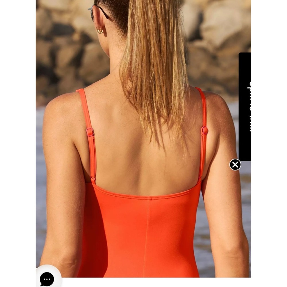 Boston Proper Womens Swim Sense Front Twist One Piece Swimsuit Sz 14 Ruched‎ - Picture 12 of 12